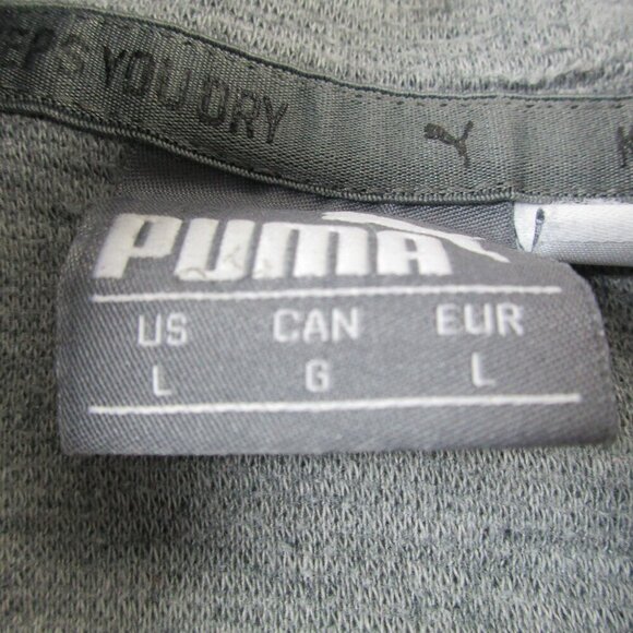 PUMA Evostripe Adjustable Hoodie Mens Large Gray Heather Long Sleeve Drawstring - Picture 3 of 9